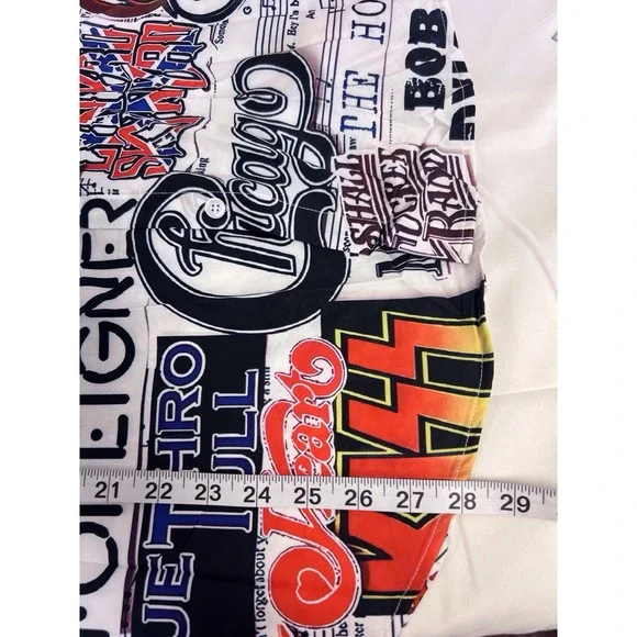 Classic Rock Band Collage Shirt - Button Up-short Sleeve - Picture 13 of 13